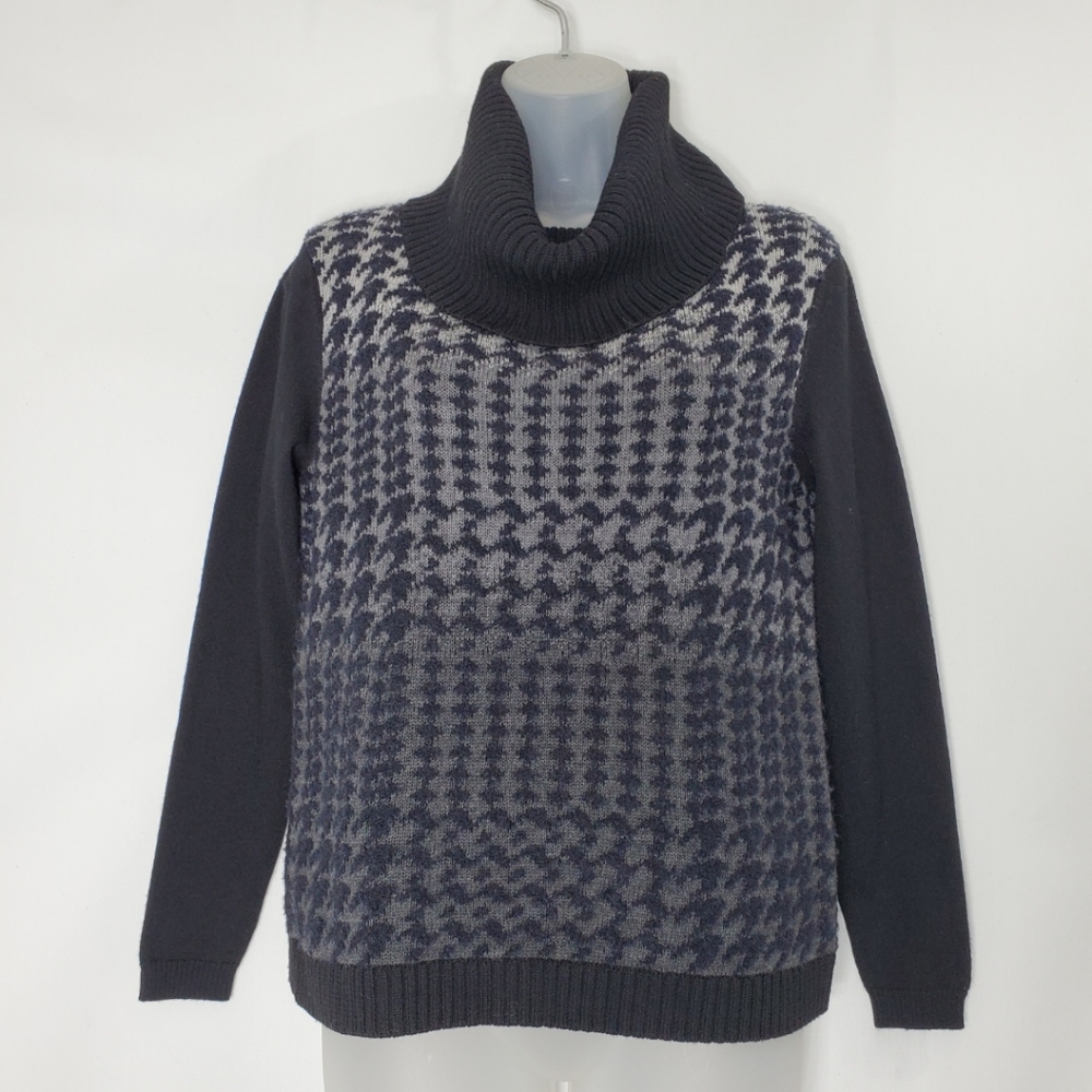 Lafayette 148 Houndstooth Cowlneck Sweater - Picture 2 of 9